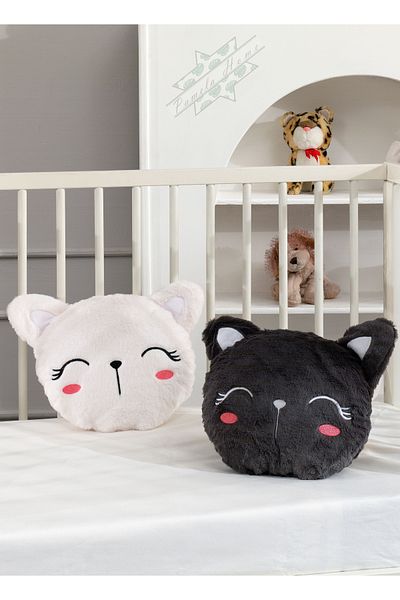 by ballı biocotton 2-Piece Plush Soft Cat Pillow Combination Cute Gift Pillow