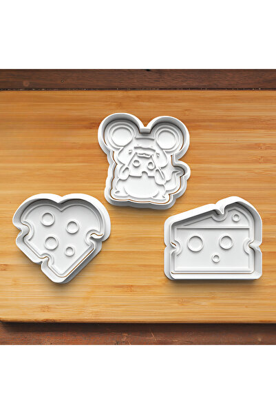 Volala قالب طين سيراميك ثلاثي الأبعاد على شكل فأر وجبن