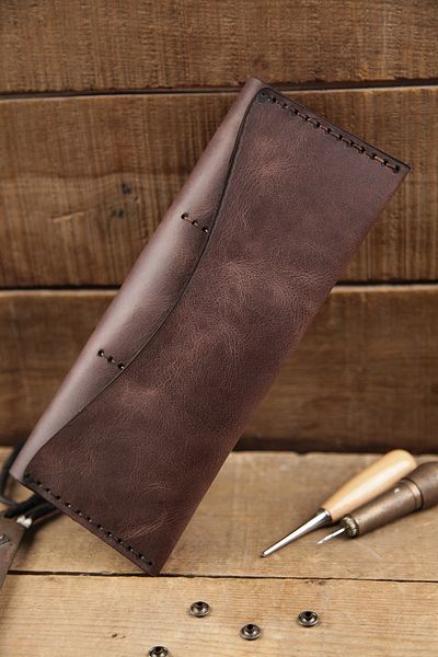 New Coast Leather 1900's Ръчно изработен дамски портфейл от естествена кожа