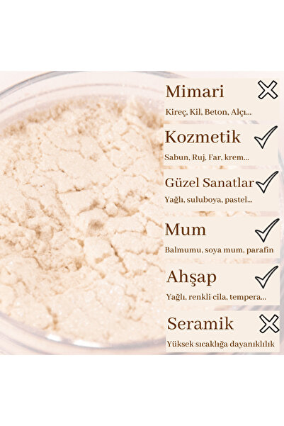 Okra Pigment ve Doğal Boya Mika Pigment 40 Ml