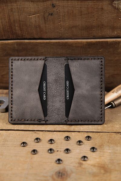 New Coast Leather 1900's Γνήσιο Δερμάτινο Χειροποίητο Μινιμαλιστικό Ανδρικό Κάρτα