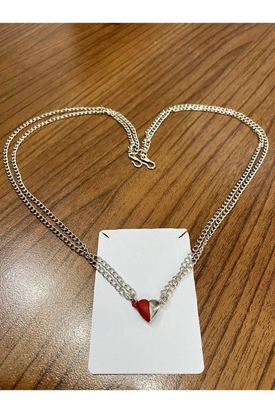 İYİ MODA Magnetic Uniting Heart Lover Friendship Necklace