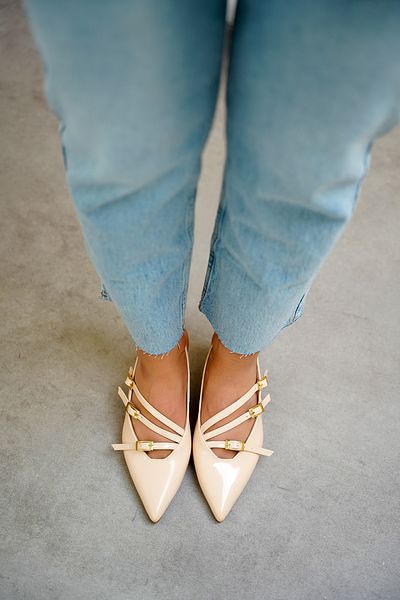 LAMİNTA Pantofi cu toc joasă Pathy Nude Stripe