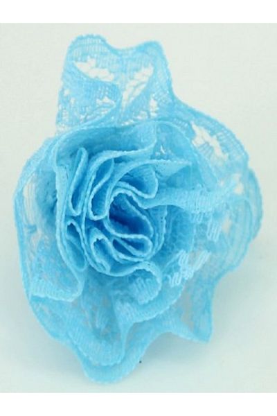 Kazanabil NIKAH AND BABY CANDY DECORATION MATERIAL MINI LACE ROSE BLUE 30 PIECES