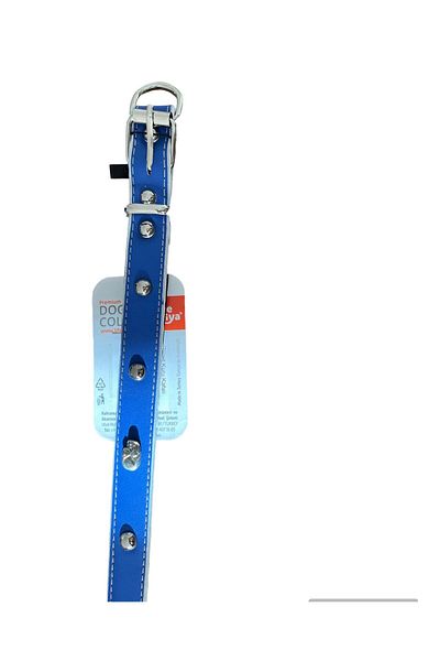 Glipet طوق كلب ذو رأس جاف ناعم باللون الأزرق الداكن مقاس 2 × 45 سم