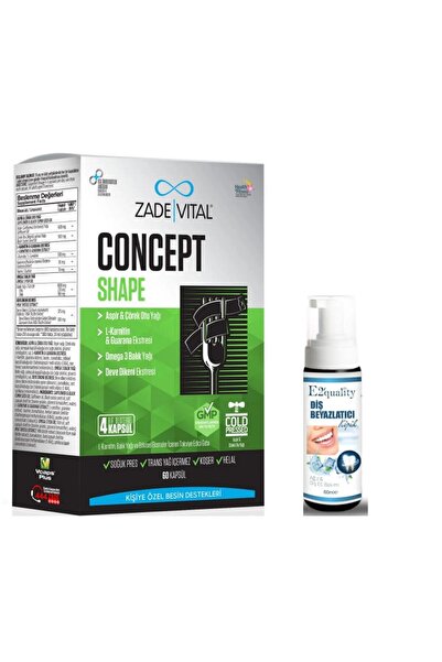 Zade Vital 60 كبسولة على شكل مفهوم - هدية رغوة تبييض الأسنان