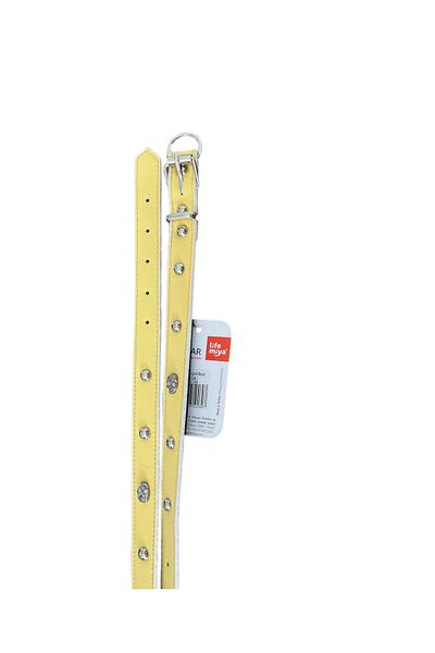 Glipet طوق كلب أصفر ذو ملمس ناعم برأس جاف مقاس 2 × 45 سم