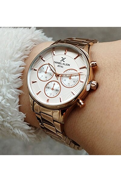 Daniel Klein Rose Kadın Kol Saati 3 Atm Su Geçirmez Paslanmaz Çelik Makine Ga...