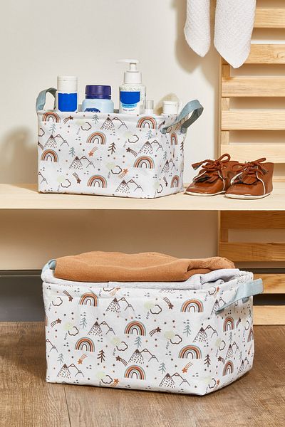 Serstil Rainbow Series Rectangular Small Basket - 17X24X14 cm