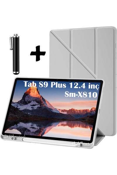 m.tk moveteck Samsung Galaxy Tab S9 Plus Kılıf Kalem Bölmeli Standlı Pu Deri ...