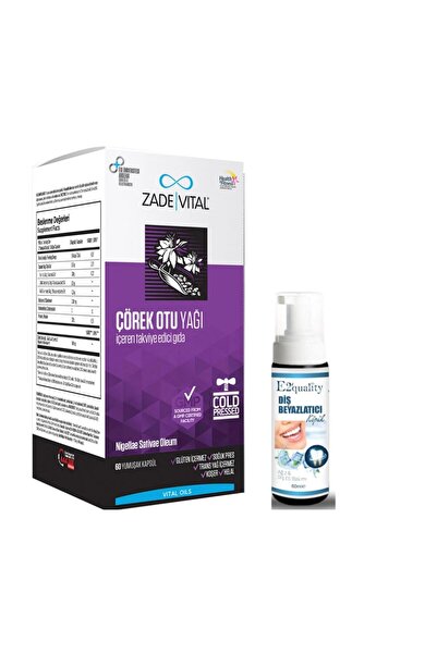 Zade Vital نفطة زيت الكمون الأسود 60 كبسولة - رغوة تبييض الأسنان