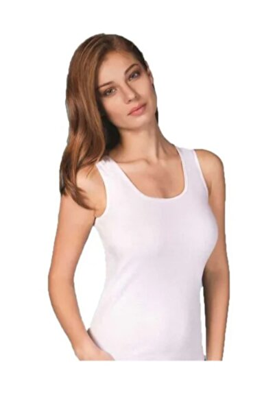 AzraCenter Set de 6 maiouri albe pentru femei, cu bretele late, argintii, cu ...