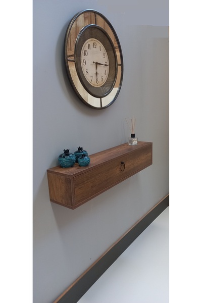 DİİZY HOME 60 cm Ceviz Kapaklı Dresuar Salon Antre Hol Oturma Odası Askıda Ku...
