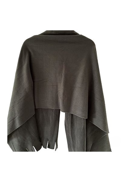 UgurToyss Dark Gray Winter Fleece Shoulder Shawl Soft Textured Thick Shoulder Shawl Scarf Cafe,Restaurant,Hotel Shawl 75X180 cm