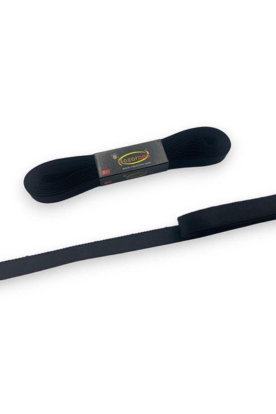 Nazarone Σατέν κορδέλα 1cm-10mt-μαύρο(1812)