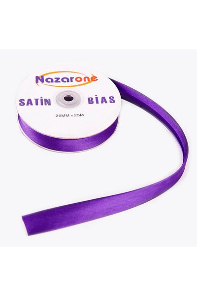 Nazarone Σατέν Piping 2cm- 25mt- Μωβ