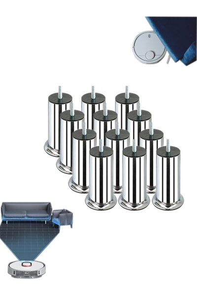 Bestekar 15 Cm Baza Ayağı Koltuk Ayağı Kanepe Ayağı M8 Civatalı (İNCE DİŞ) (1...