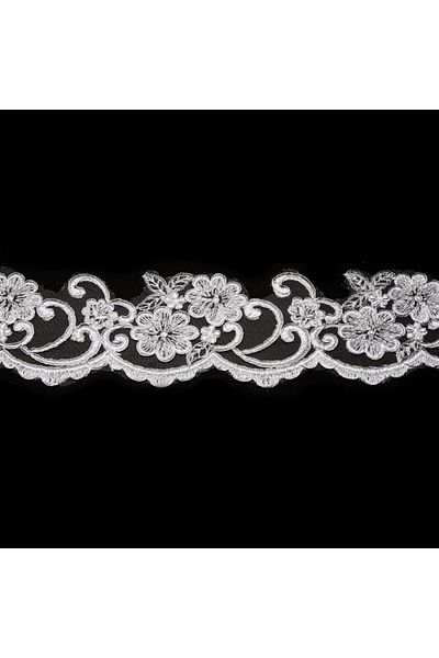 Nazarone French Lace Lk775 13,5m F.silvery-white-silver