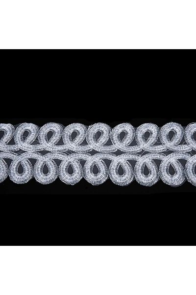 Nazarone French Lace Jn1839 13,5m Flush Glitter-white-silver