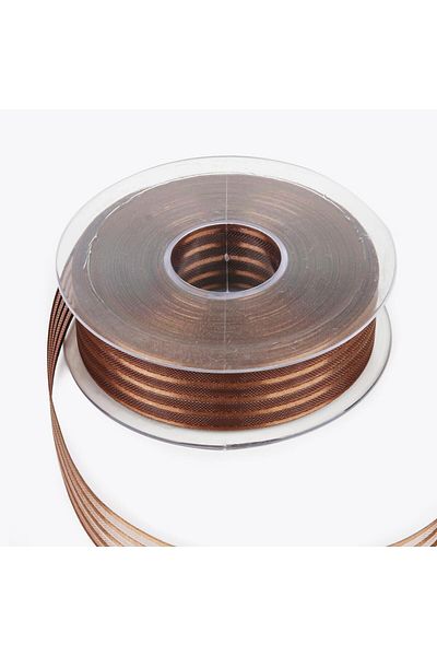 Nazarone Κορδέλα σιφόν φανταχτερό καφέ - 2,5cm-20mt