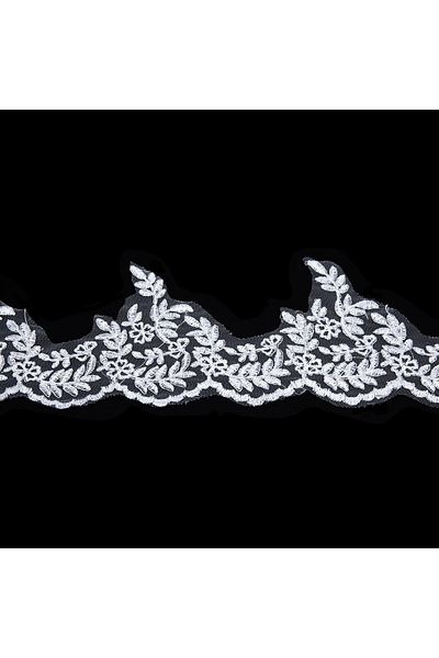 Nazarone French Lace Jn1913 13,5m Flush Glitter-white-silver