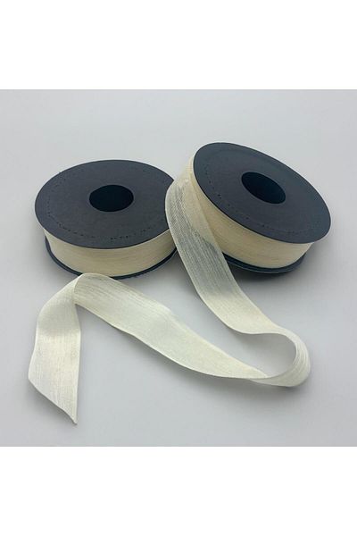 Nazarone Linen Ribbon 2.5cm-20m Cream