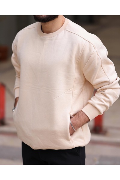 BASEL.CO Thick Cotton Oversize Sweatshirt with Pockets