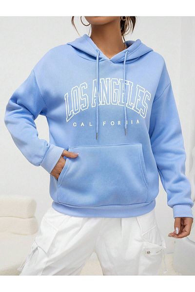 DAXİS Sportwear Company HORACĂ UNISEX LOS ANGELES, CU GUGĂ IMPRIMATĂ DAXİS Sportwear Company
