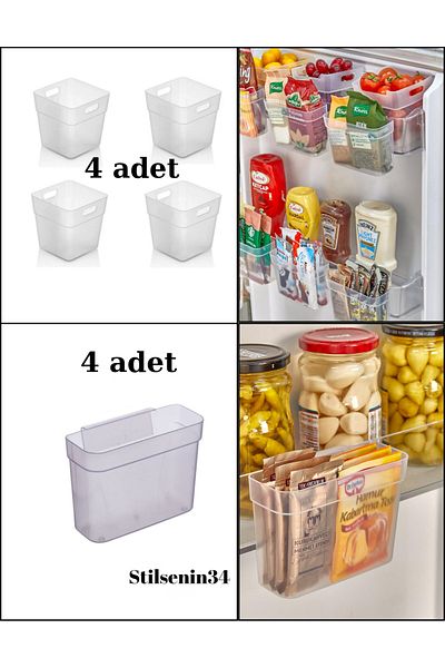 stilsenin34 8 Refrigerator Door Organizer Organizer Boxes