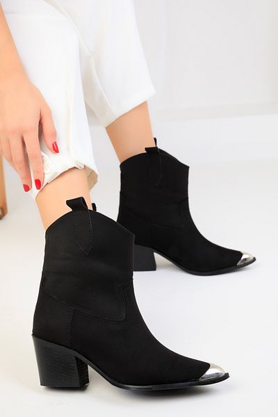 SOHO Чорні замшеві жіночі черевики Bootie 18641