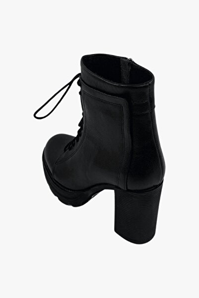 SOSELA 78-02-80023 Women's Genuine Leather Black Heeled Boots