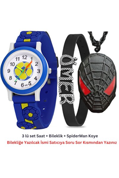 Black Point Çocuk Saati Taraftar kol saati isimli bileklik ve kolye 3 lü set ...