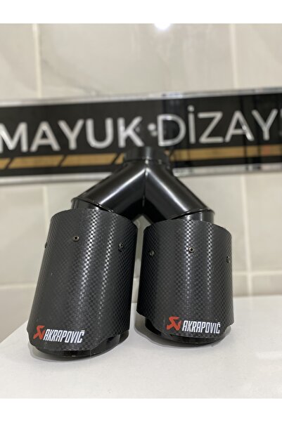 Mayuk Dizayn AKRAPOVİC KARBON EGZOZ UCU ÇİFT ÇIKIŞ 90MM SAĞ --MAYUKDİZAYN--
