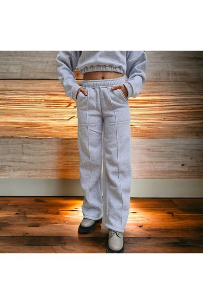 Pupa Winter Fleece High Waist Wide Leg Palazzo Sweatpants