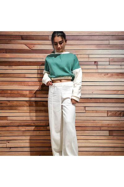 Pupa Winter Fleece High Waist Wide Leg Palazzo Sweatpants