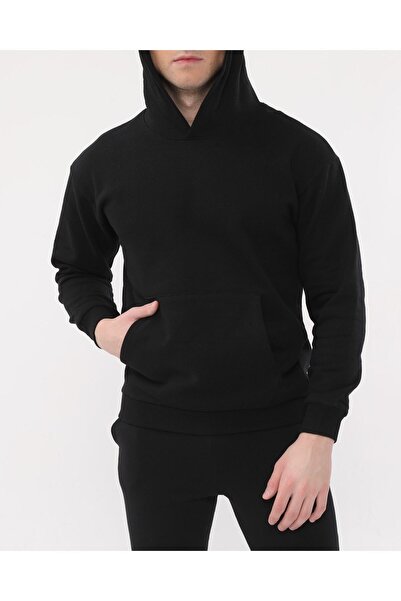 bellanova Ανδρική αθλητική φόρμα με μαύρη κουκούλα 2 κλωστών