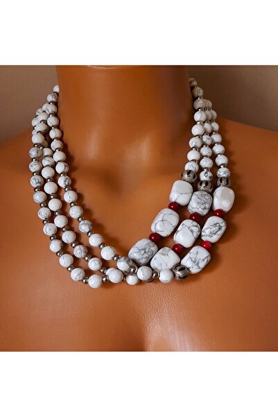 Asteria Elite سلسلة Premium Series 3 صفوف من قلادة هاوليت ذات الطاقة الإيجابي...