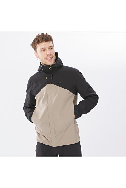 Decathlon Ανδρικό αδιάβροχο εξωτερικού χώρου μαύρο/μπεζ - Mh150