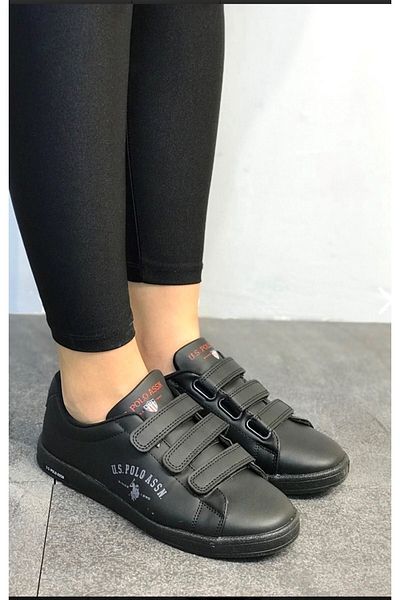 U.S. Polo Assn. US Polo Assn.Singer Model Unisex Black Sneakers - Velcro New Model985448