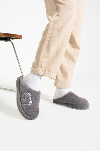 Newon Унісекс домашні тапочки з вовняною підкладкою, зручні, закриті, не ковзають, висока підошва