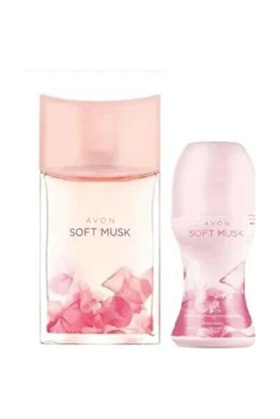 AVON Soft Musk Edt 50 Ml Parfüm Rollon 2 Li Set