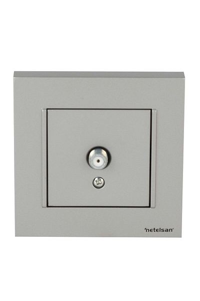 Netelsan Byobu Anthracite F Satellite Socket + Frame