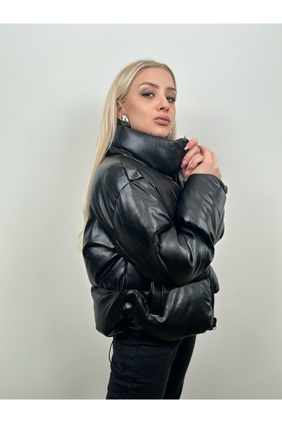 UIN FERMUARLI ŞİŞME KISA SUNİ DERİ MONT