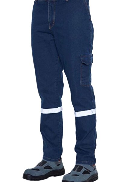 İş Markett Reflektörlü Kot İş Pantolonu