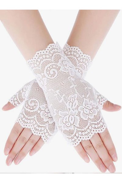 AŞAR MODA TEKSTİL Mănuși de damă din dantelă moale Lycra