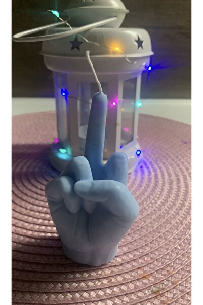 MUMBOX Orta Parmak Mavi Renk Mum