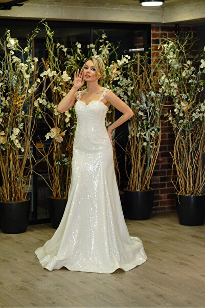 Elite Plus Moda Evi Pul paletli balık modeli Gelinlik