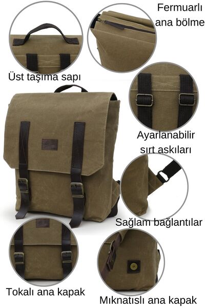 Old Cotton Τσάντα 7000 S Patroit Αδιάβροχη καφέ κερωμένη πάνινη τσάντα πλάτης σχολική τσάντα φορητού υπολογιστή ταξιδιού