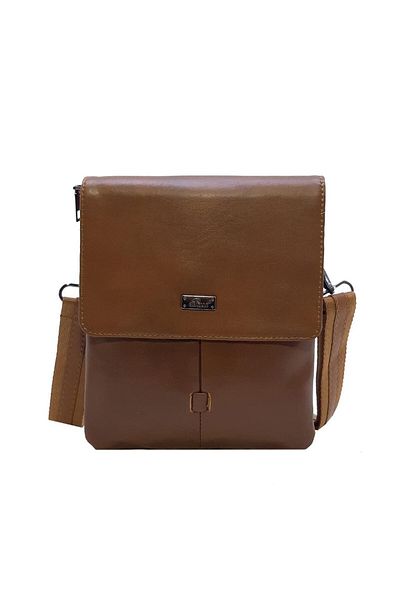 Baginn Мъжка чанта през рамо от естествена кожа, кафяв цвят, 100% агнешка кожа