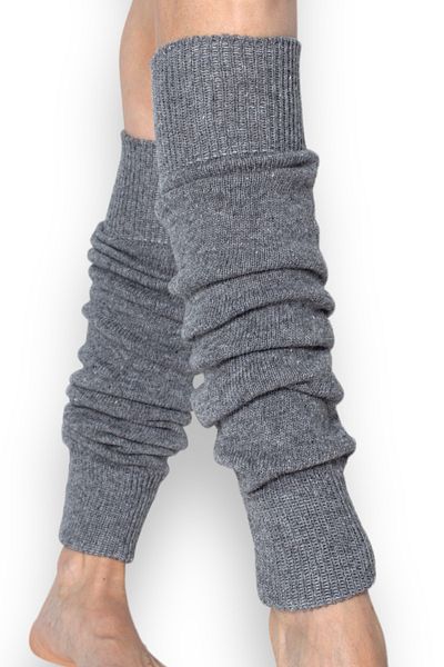 Nitesheys Natural Wool Leggings Gray Winter Women's Knee Pad Thick Footless over the Knee Socks